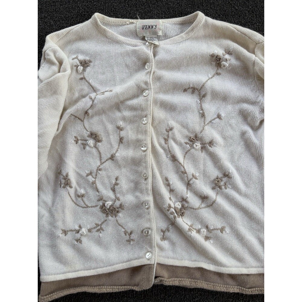 Jenny Floral Button Down Cardigan Sweater Women's‎ Size Medium - Picture 4 of 5